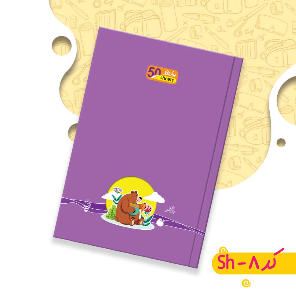 دفتر تک رنگ شومیز 50 برگ